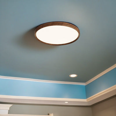 Plafonnier LED rond en aluminium acrylique nordique contemporain pour salon 