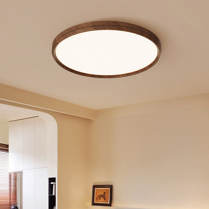 Plafonnier LED rond en aluminium acrylique nordique contemporain pour salon 