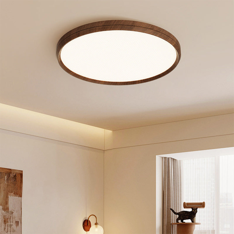 Plafonnier LED rond en aluminium acrylique nordique contemporain pour salon 