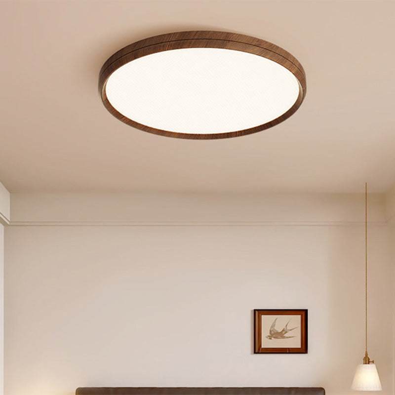 Contemporary Nordic Round Aluminum Acrylic LED Flush Mount Ceiling Light For Living Room