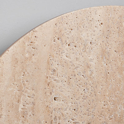 Traditional Japanese Round Stone LED Wall Sconce Lamp For Living Room