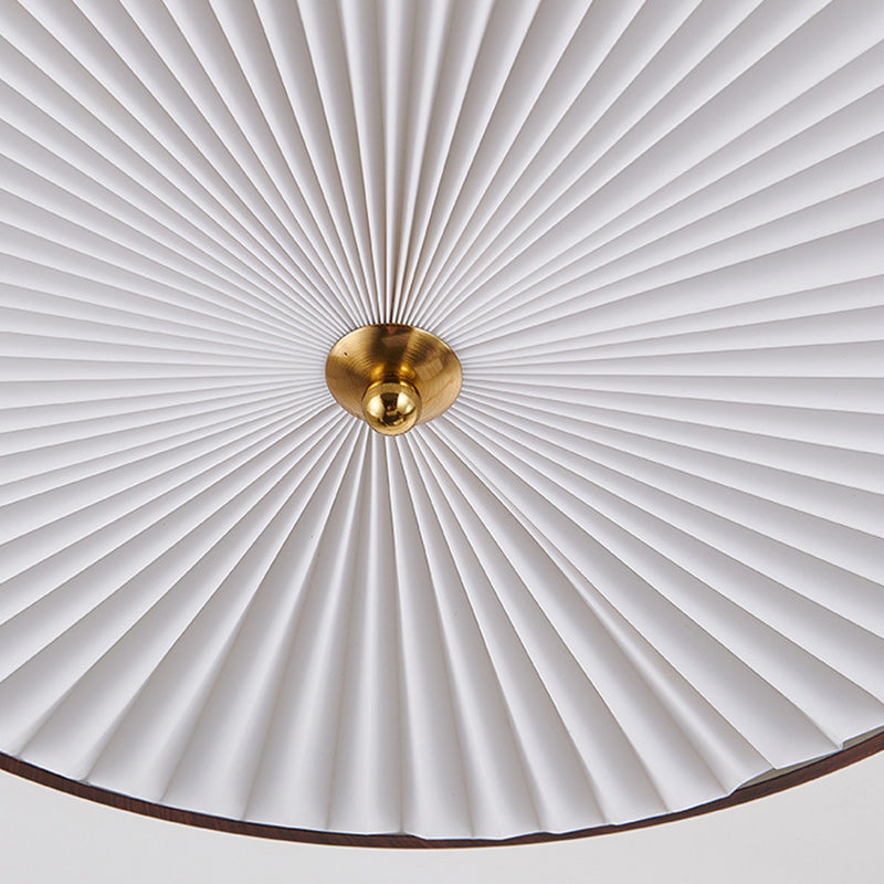 Traditionelle Vintage Runde Eisen Kunststoff LED Semi-Flush Mount Deckenleuchte für Wohnzimmer 