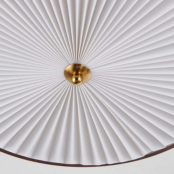Traditionelle Vintage Runde Eisen Kunststoff LED Semi-Flush Mount Deckenleuchte für Wohnzimmer 