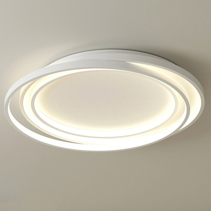 Plafonnier LED Minimaliste Moderne Rond en Fer et Plastique pour Salon 