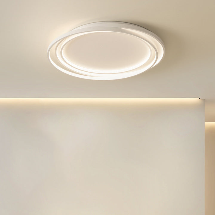 Plafonnier LED Minimaliste Moderne Rond en Fer et Plastique pour Salon 