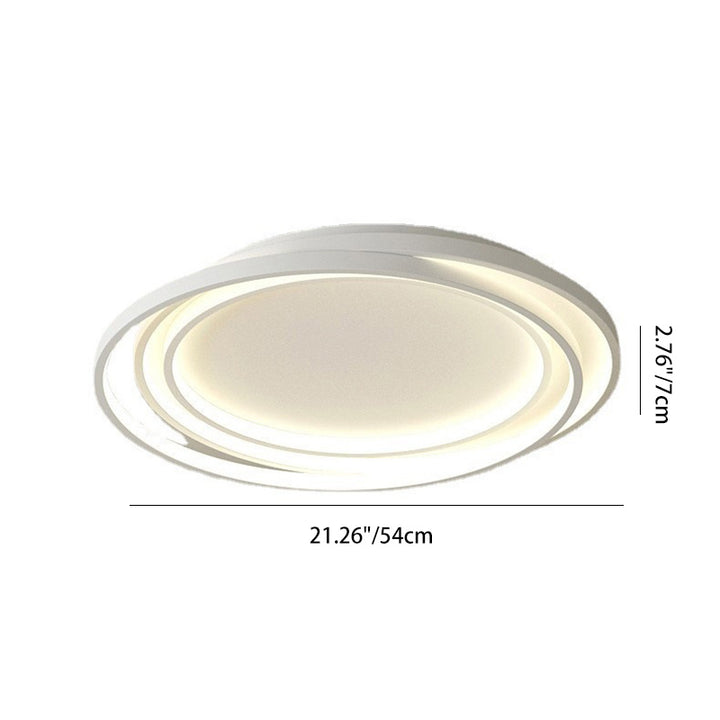 Plafonnier LED Minimaliste Moderne Rond en Fer et Plastique pour Salon 