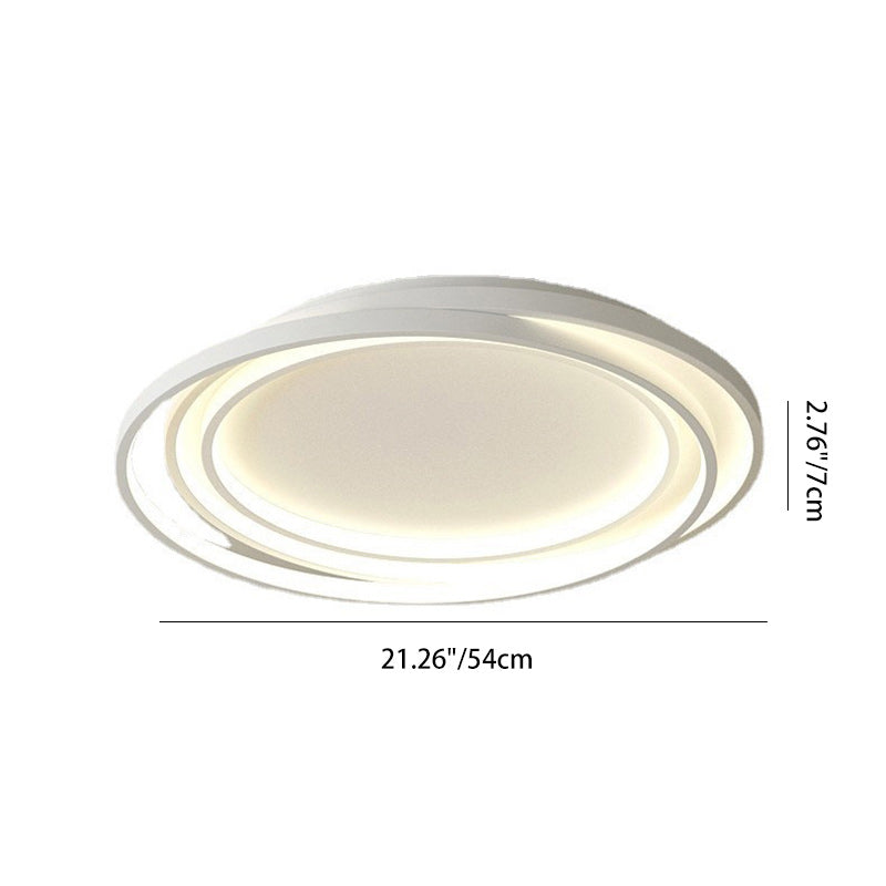 Modern Minimalist Round Iron Plastic LED Flush Mount Ceiling Light For Living Room