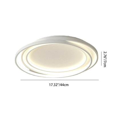 Modern Minimalist Round Iron Plastic LED Flush Mount Ceiling Light For Living Room