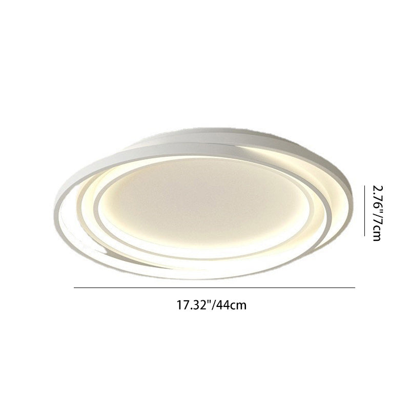 Modern Minimalist Round Iron Plastic LED Flush Mount Ceiling Light For Living Room