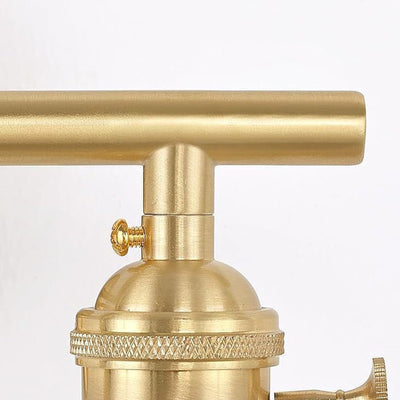 Zeitgenössische nordische ovale Kupfer-Glas-Wandleuchte mit 2 Lichtern für das Wohnzimmer 