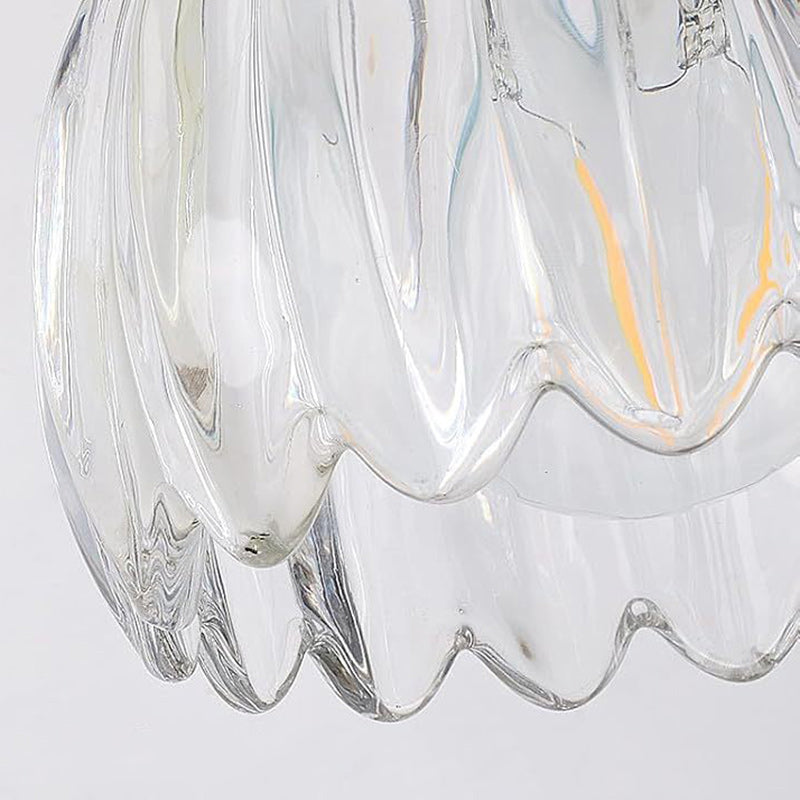 Zeitgenössische nordische ovale Kupfer-Glas-Wandleuchte mit 2 Lichtern für das Wohnzimmer 