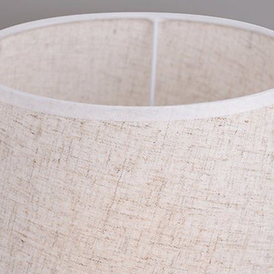 Contemporary Nordic Drum Iron Fabric 1-Light Table Lamp For Living Room
