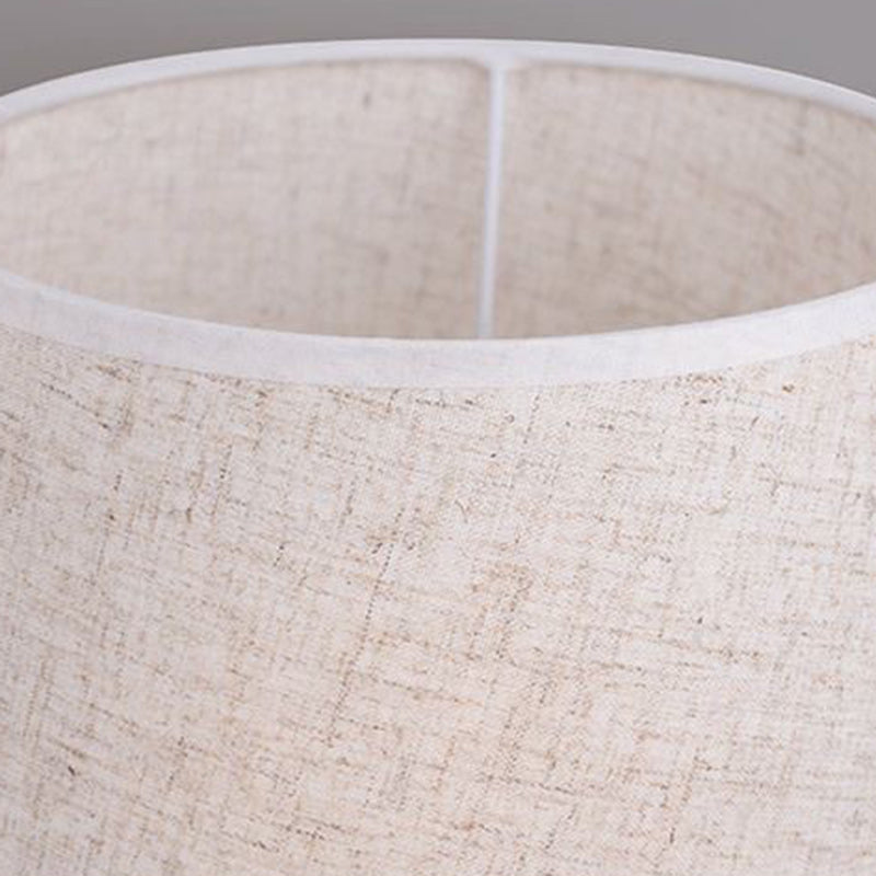 Contemporary Nordic Drum Iron Fabric 1-Light Table Lamp For Living Room