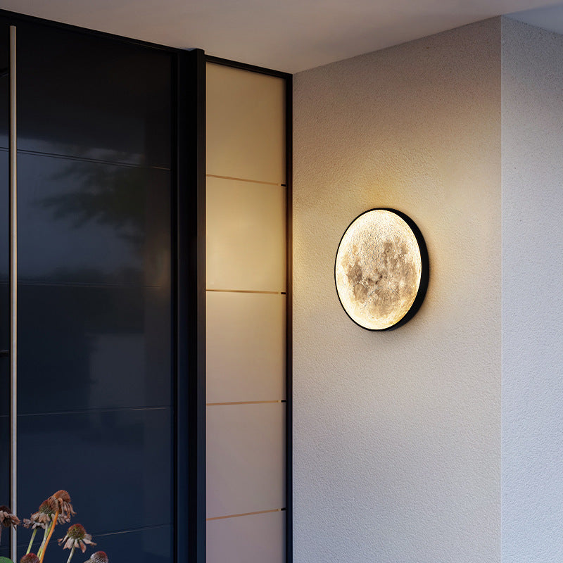 Luz de techo empotrada LED de vidrio de hierro redondo creativo contemporáneo para jardín 