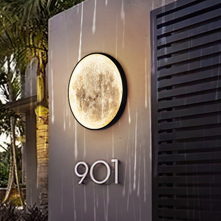 Contemporary Creative Round Iron Glass LED Flush Mount Ceiling Light For Garden
