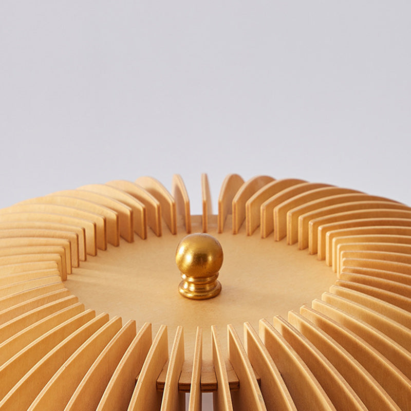 Lámpara de Mesa Tradicional Vintage Ovalada de Hierro y Madera con 1 Luz para Sala de Estar 