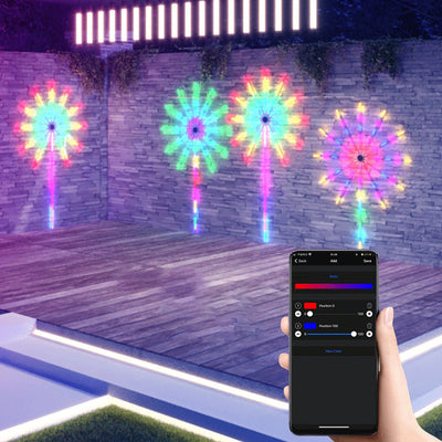 Zeitgenössische kreative bunte Feuerwerksmusik Sprachsteuerung Atmosphäre dekorative RGB USB LED Wandleuchte Lampe für Schlafzimmer 