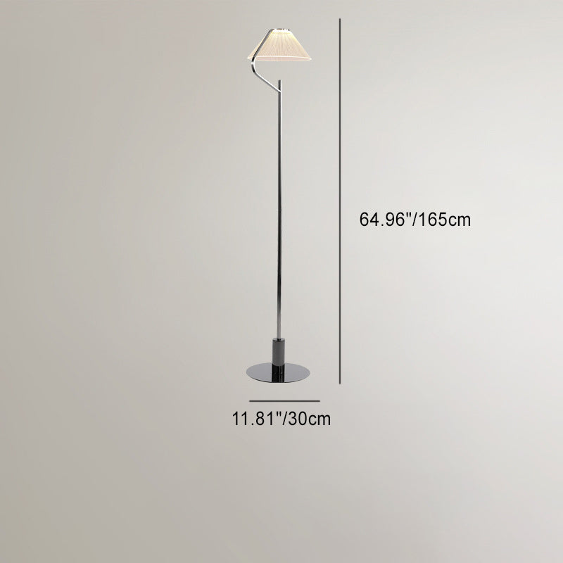 Contemporary Luxury Round Iron Acrylic LED Standing Floor Lamp For Living Room