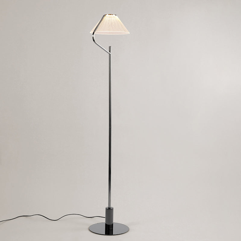 Contemporary Luxury Round Iron Acrylic LED Standing Floor Lamp For Living Room
