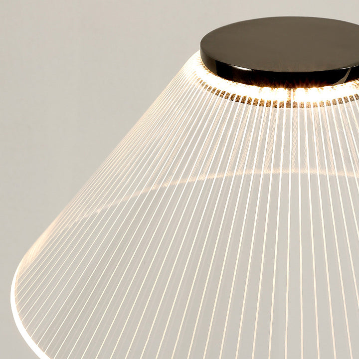 Contemporary Luxury Round Iron Acrylic LED Standing Floor Lamp For Living Room