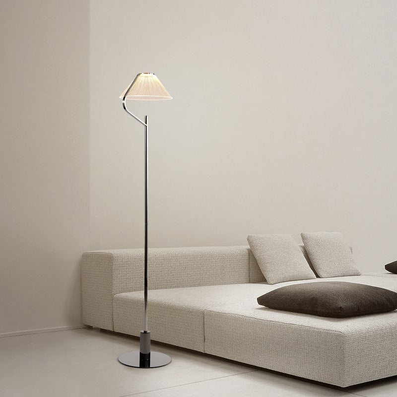 Contemporary Luxury Round Iron Acrylic LED Standing Floor Lamp For Living Room