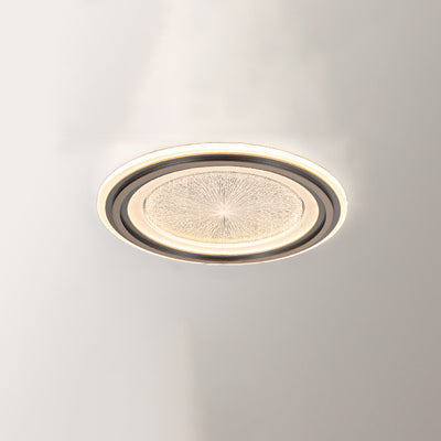 Moderne Einfachheit Runde Aluminium Acryl LED Unterputz Deckenleuchte für Wohnzimmer 