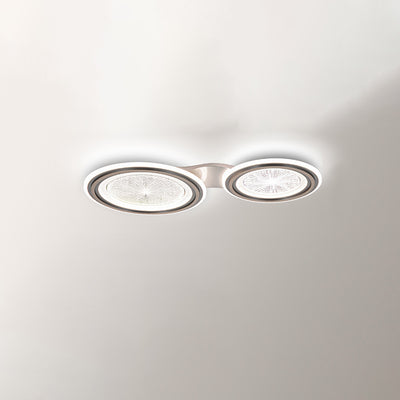 Moderne Einfachheit Runde Aluminium Acryl LED Unterputz Deckenleuchte für Wohnzimmer 