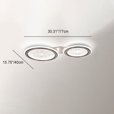 Moderne Einfachheit Runde Aluminium Acryl LED Unterputz Deckenleuchte für Wohnzimmer 