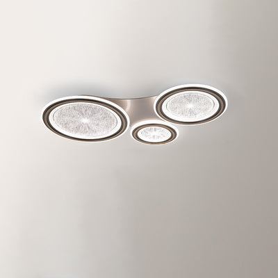 Moderne Einfachheit Runde Aluminium Acryl LED Unterputz Deckenleuchte für Wohnzimmer 
