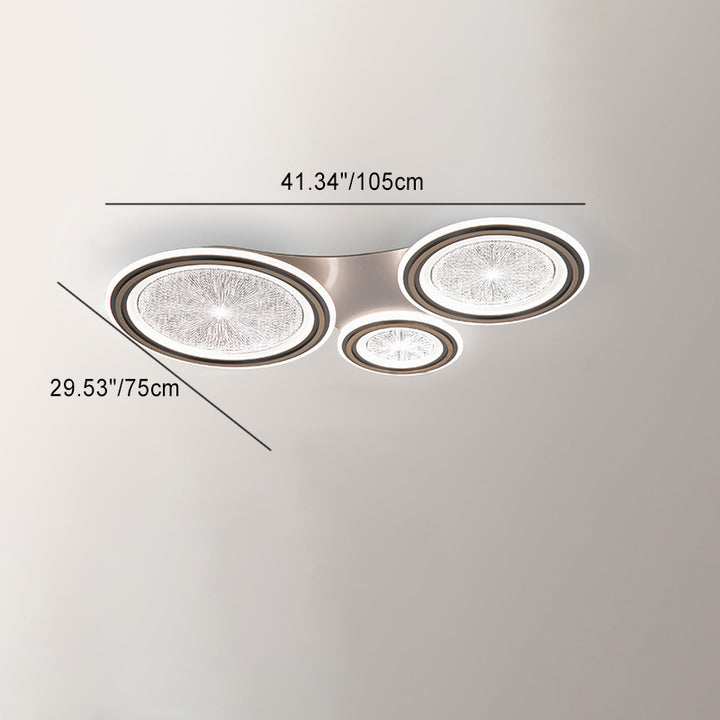 Plafonnier LED rond en aluminium acrylique de simplicité moderne pour salon 