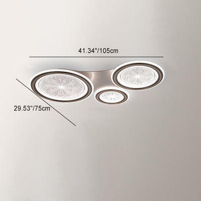Moderne Einfachheit Runde Aluminium Acryl LED Unterputz Deckenleuchte für Wohnzimmer 