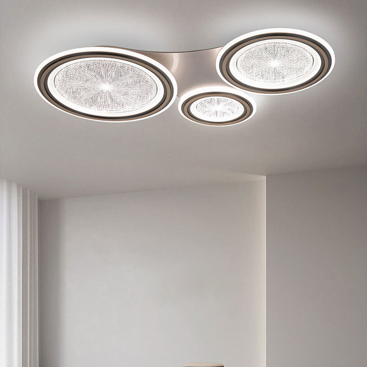 Plafonnier LED rond en aluminium acrylique de simplicité moderne pour salon 