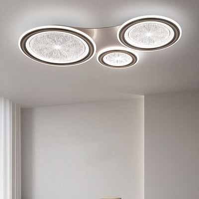 Moderne Einfachheit Runde Aluminium Acryl LED Unterputz Deckenleuchte für Wohnzimmer 