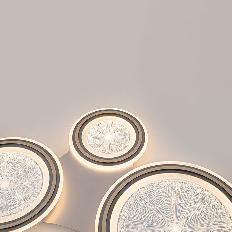 Moderne Einfachheit Runde Aluminium Acryl LED Unterputz Deckenleuchte für Wohnzimmer 