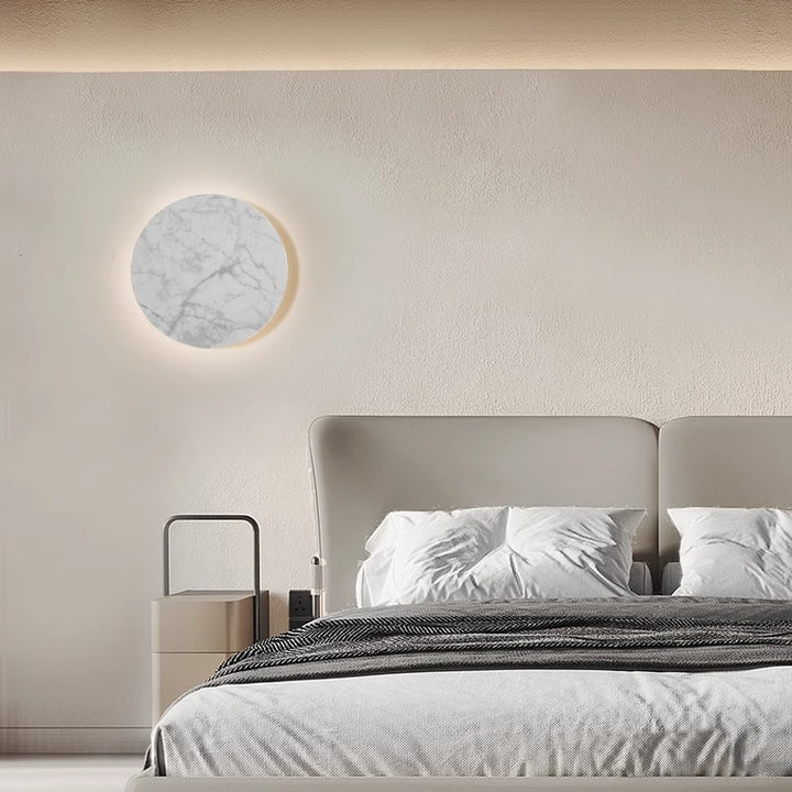 Contemporary Creative Rock Board Round Glacier Iron Acrylic LED Wall Sconce Lamp For Living Room