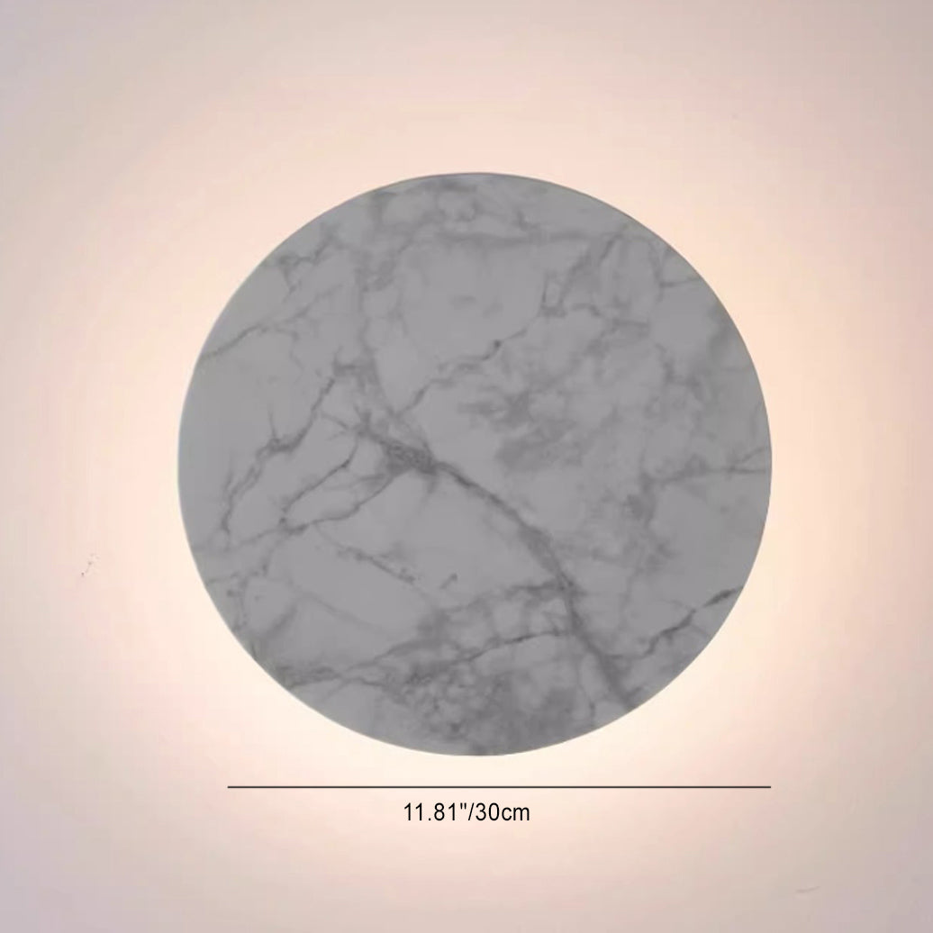 Contemporary Creative Rock Board Round Glacier Iron Acrylic LED Wall Sconce Lamp For Living Room