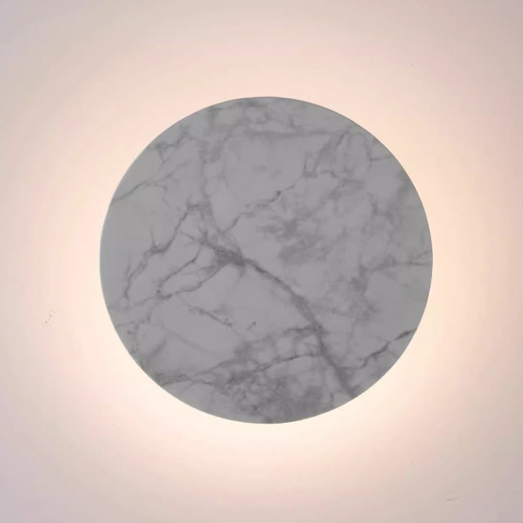 Contemporary Creative Rock Board Round Glacier Iron Acrylic LED Wall Sconce Lamp For Living Room