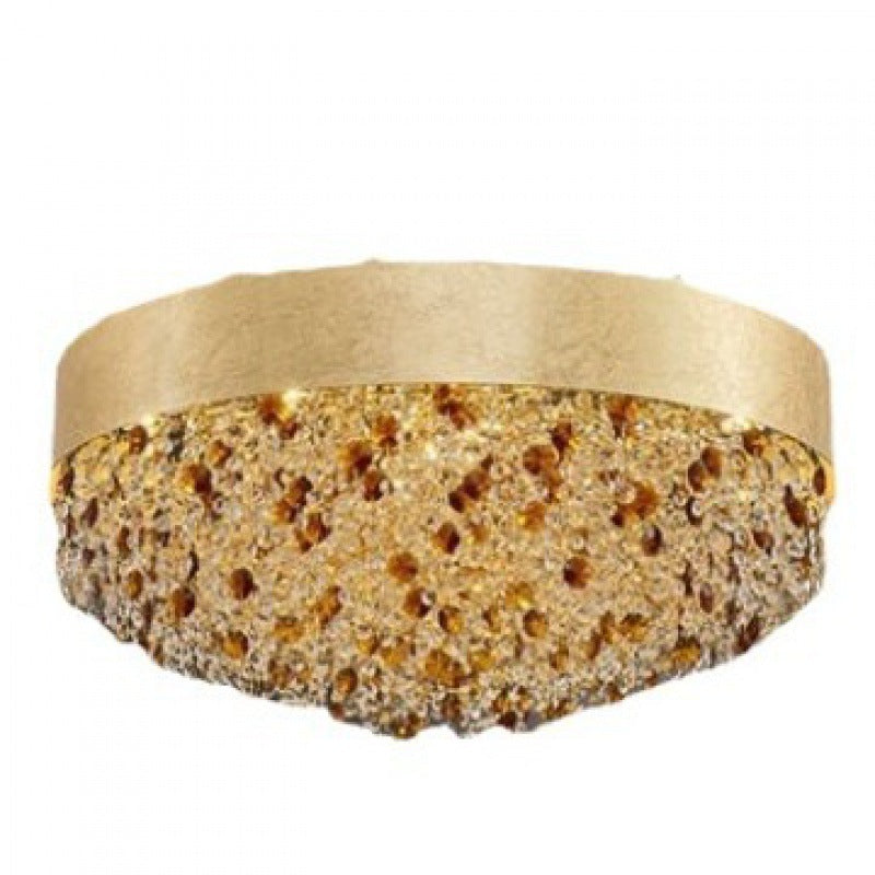 Lustre Moderne de Luxe Rond Rectangulaire en Fer et Cristal 4/6/8/12/16 Lumières Pour Chambre 