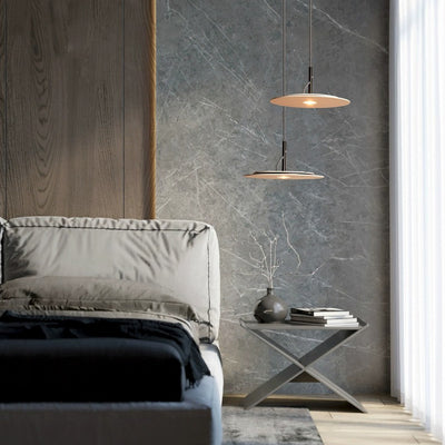 Lustre LED Rond en Fer Minimaliste Moderne pour Salon 