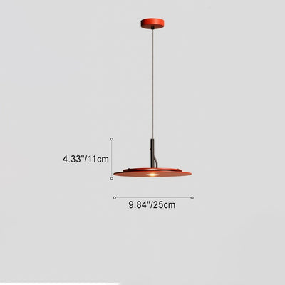 Lustre LED Rond en Fer Minimaliste Moderne pour Salon 