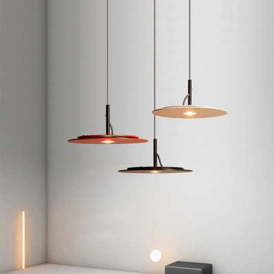 Lustre LED Rond en Fer Minimaliste Moderne pour Salon 