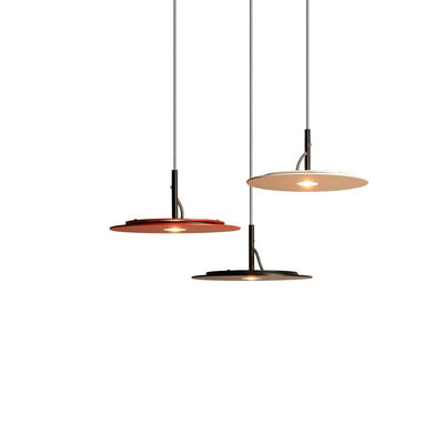 Lustre LED Rond en Fer Minimaliste Moderne pour Salon 
