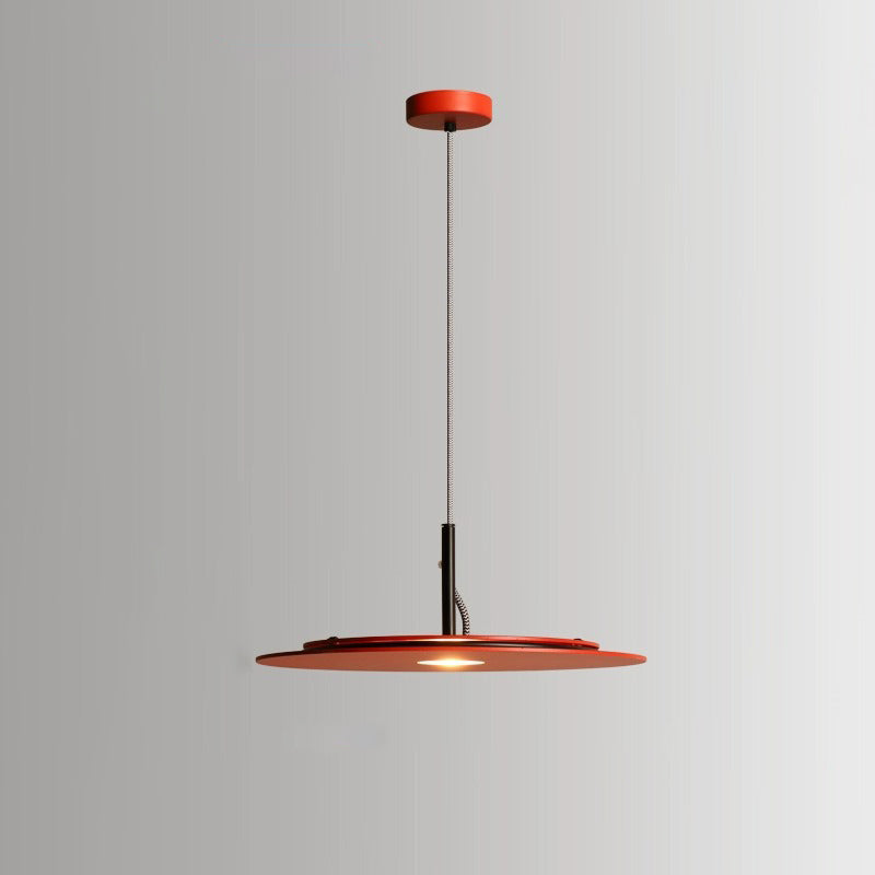 Lustre LED Rond en Fer Minimaliste Moderne pour Salon 