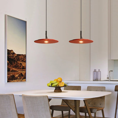 Lustre LED Rond en Fer Minimaliste Moderne pour Salon 
