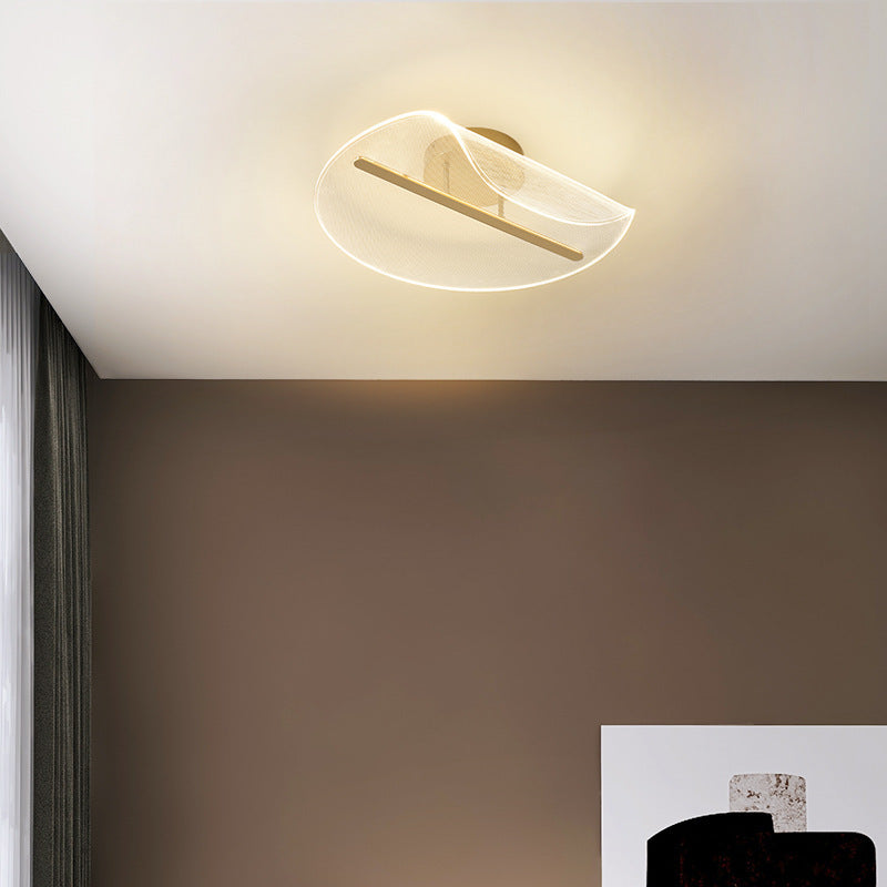 Lustre LED moderne de luxe à base ronde en aluminium avec acrylique irrégulier pour plafond, pour salon 