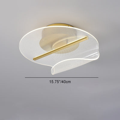Lustre LED moderne de luxe à base ronde en aluminium avec acrylique irrégulier pour plafond, pour salon 