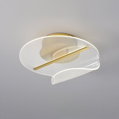 Lustre LED moderne de luxe à base ronde en aluminium avec acrylique irrégulier pour plafond, pour salon 