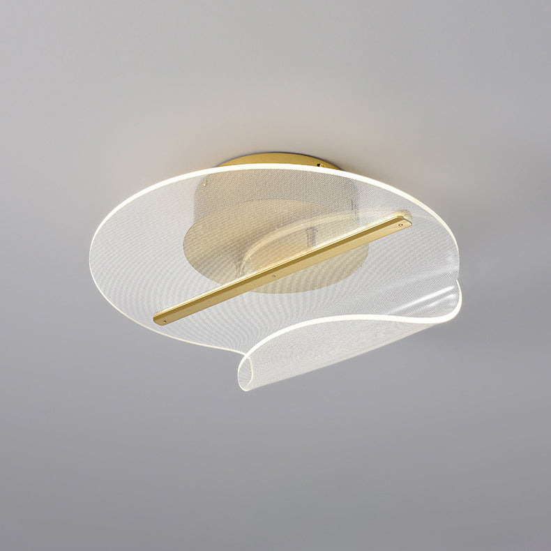 Lustre LED moderne de luxe à base ronde en aluminium avec acrylique irrégulier pour plafond, pour salon 