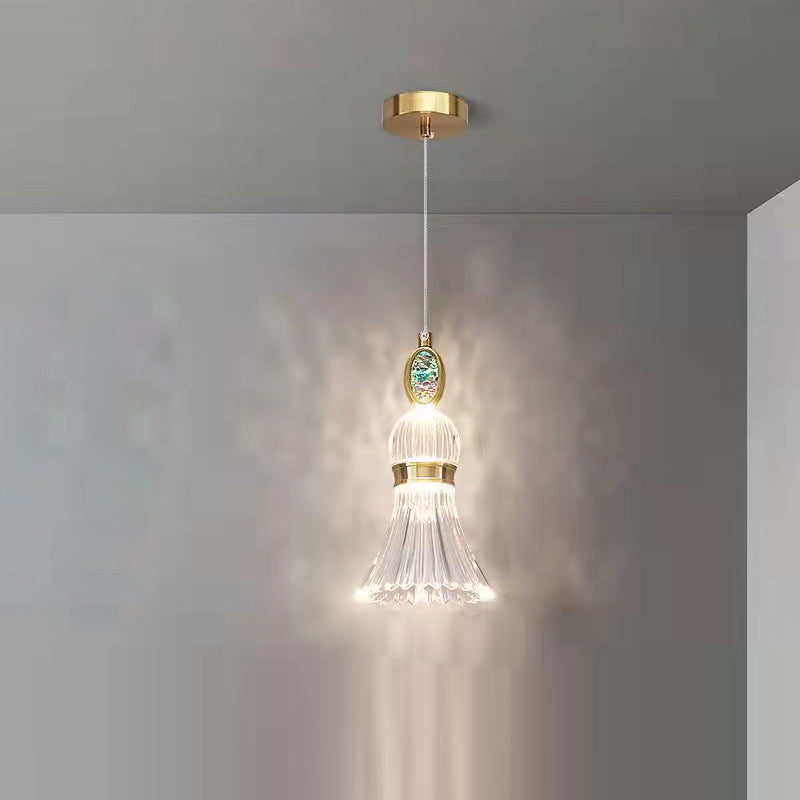 Lustre LED en acrylique et fer à base ronde minimaliste moderne pour salon 