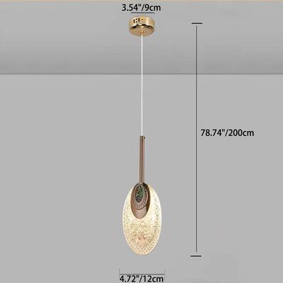 Lustre LED en acrylique et fer à base ronde minimaliste moderne pour salon 